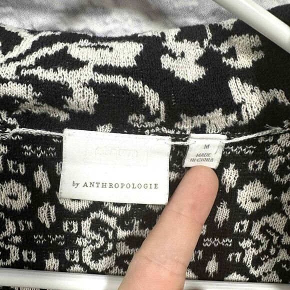 Anthropologie Ett:Twa Sweater‎ Womens Medium Intarsia Reversible Knit Cardigan - Picture 3 of 6